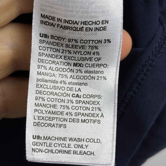 Chicos Embroidered Eyelet Tier Sleeve T shirt Pima Cotton Sz 4 = US: XXL Office - Picture 8 of 12